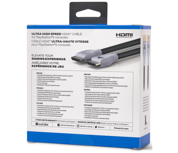PowerA Kabel HDMI 2.1 - HDMI 3m Ultra High Speed PS5 1520481-01 - 1122216 - zdjęcie 7
